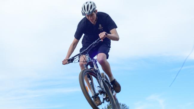 PUMPED: Lismore man Jackson taking a final leap before the South Lismore BMX track gets a remodel thanks to a $100k NSW Government grant.