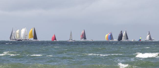 Brisbane to Gladstone Yacht Race passing the Redcliffe Festival of Sails last year. Picture: AAP/Richard Walker