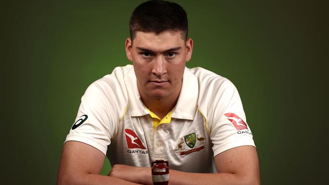 SYDNEY, AUSTRALIA — OCTOBER 15: Matt Renshaw of Australia poses during the Australia Test cricket team portrait session at Intercontinental Double Bay on October 15, 2017 in Sydney, Australia. (Photo by Ryan Pierse — CA/Cricket Australia/Getty Images)