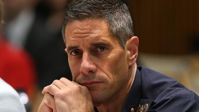 Roman Quaedvlieg, Commissioner of Australian Border Focre during a Senate estimates hearing at Parliament House in Canberra.