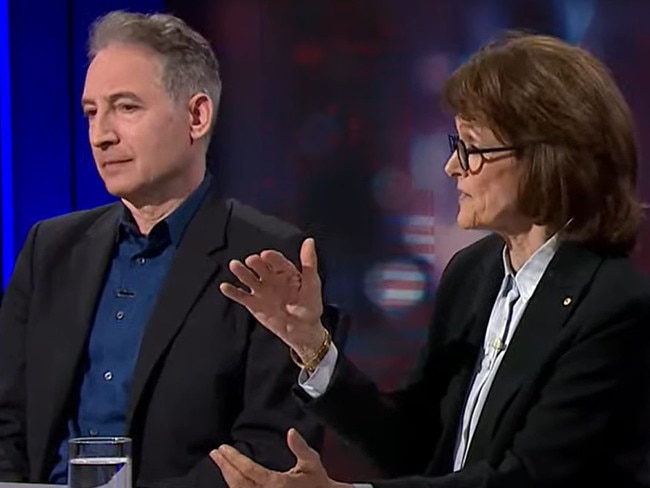 Renowned physicist Brian Greene and Australia’s Chief Scientist Cathy Foley on the panel. Picture: Supplied