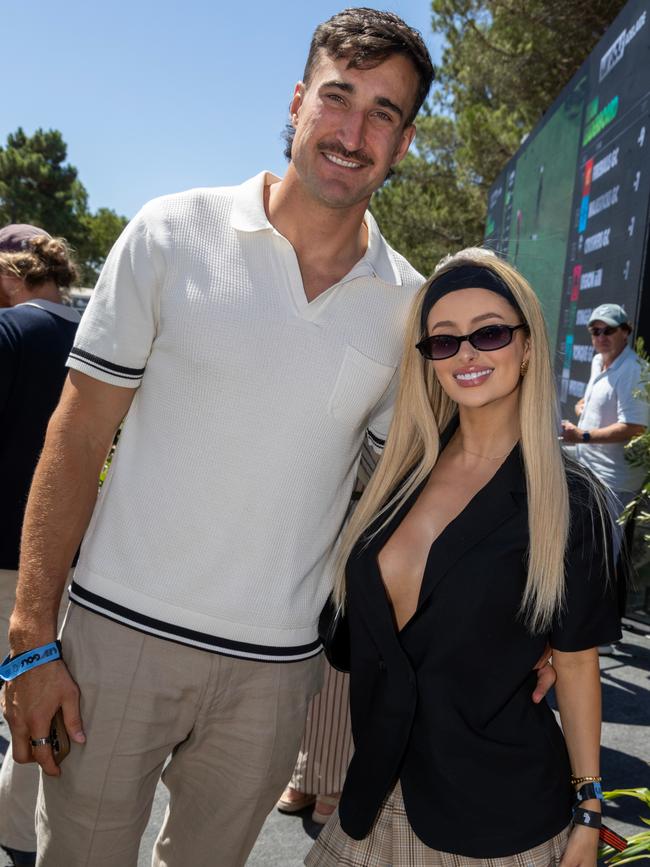 Ivan Soldo and Chelsea Becirevic at Liv Golf Adelaide. Picture: Kelly Barnes