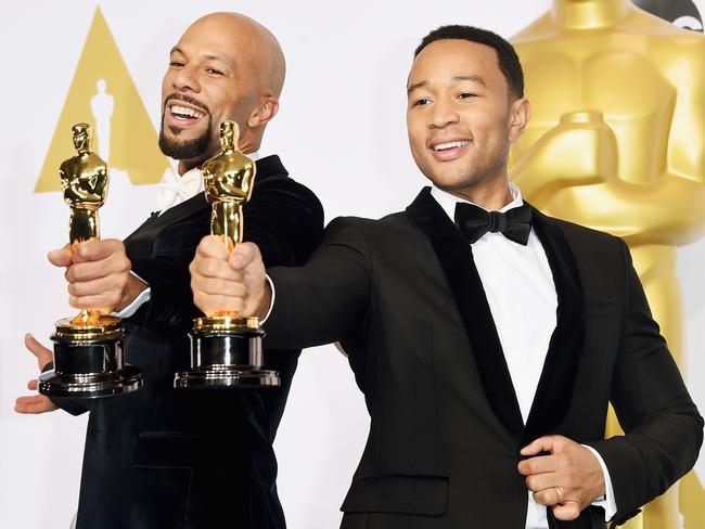 Common and John Legend, winners of the Best Original Song Award for Glory from Selma.