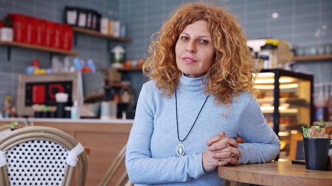 Bridget Sakr, whose daughter Veronique died alongside the Abdallah children in the Oatlands crash, at her Strathfield ‘Quatre’, named in honour of the four children who died. Picture: Sam Ruttyn