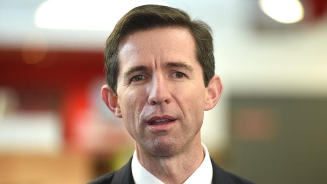 Federal Education Minister Simon Birmingham approves of the proposed new benchmark. Picture: Jason Sammon