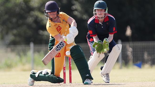 Ava Ryan looks to drive a shot. Picture: Sue Graham