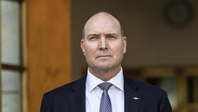 Coordinator Commissioner for COVID19 Neville Power during a press conference at Parliament House in Canberra. Picture: Gary Ramage.