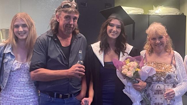 UniSC graduates celebrate at the Brolga Theatre in Maryborough, Qld.