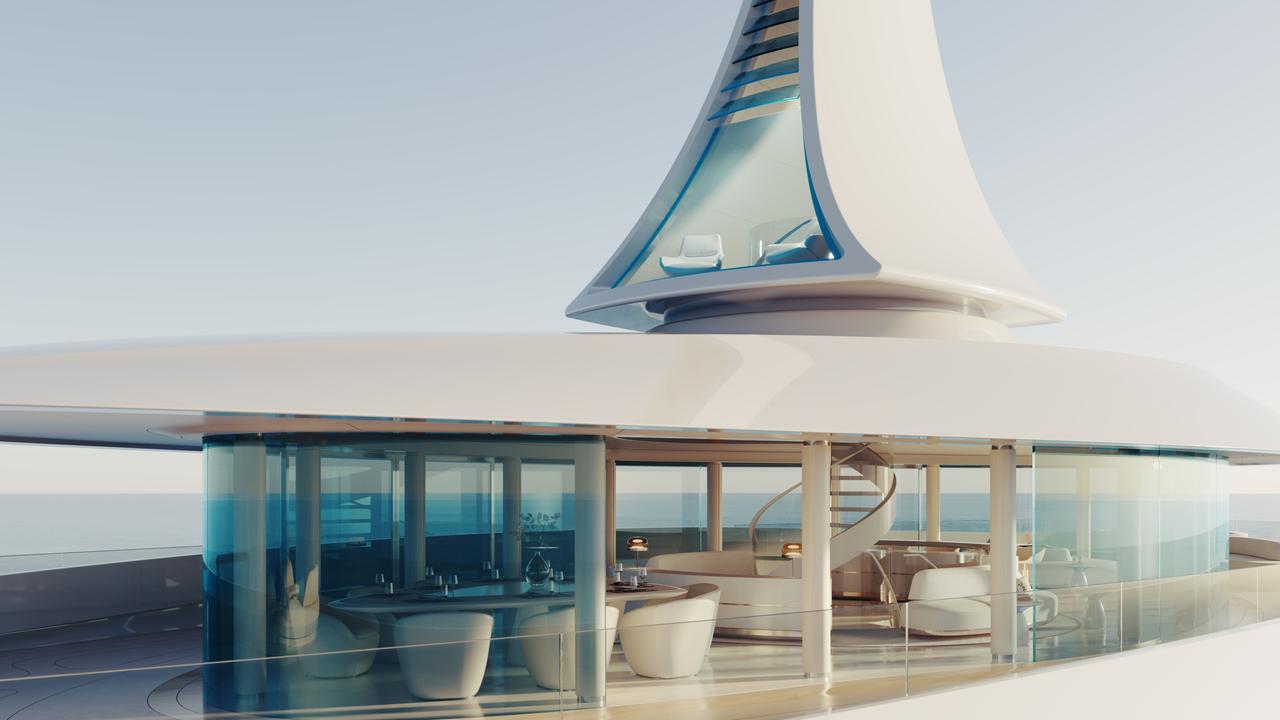 he pavilion deck is surrounded by glass and will have a luxury jacuzzi zone. Picture: Jam Press