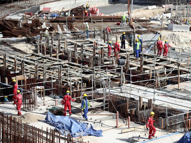 The human rights abuses of migrant workers has been a constant criticism of the Qatar World Cup. Picture: Lars Baron/Bongarts/Getty Images