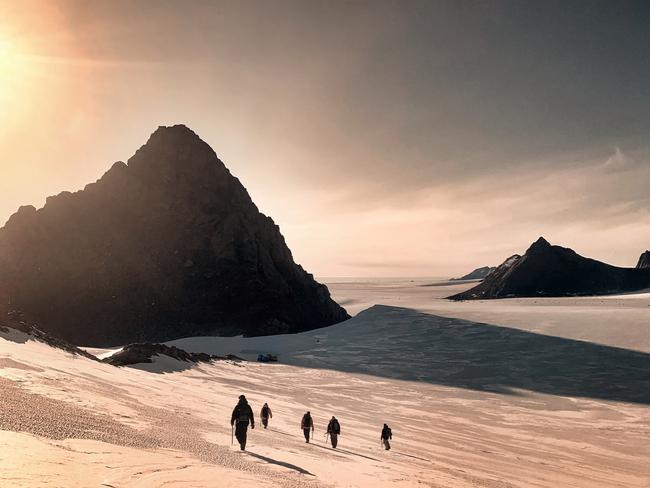 Expeditionerst South Masson Range. Science and field work have been curtailed for this summer by COVID-related scaling-back of Australia's Antarctic program. Pic by Matt Williams. Supplied 11.09.20