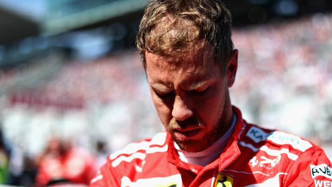 Sebastian Vettel’s Formula One championship hopes have nosedived.