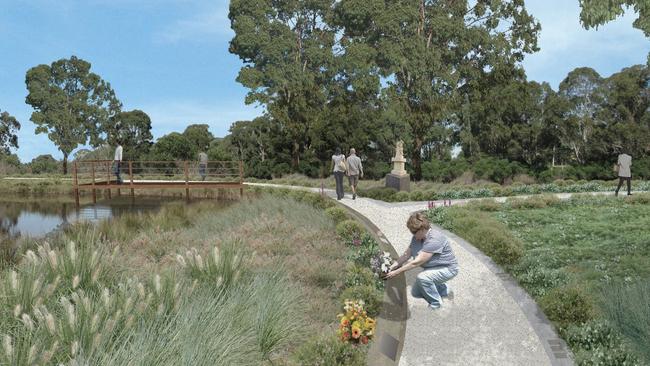 An artist’s impression of the Macarthur Memorial Park at Varroville.