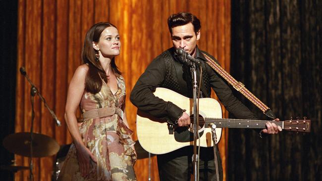 Reese Witherspoon and Joaquin Phoenix in the 2005 film Walk the Line.