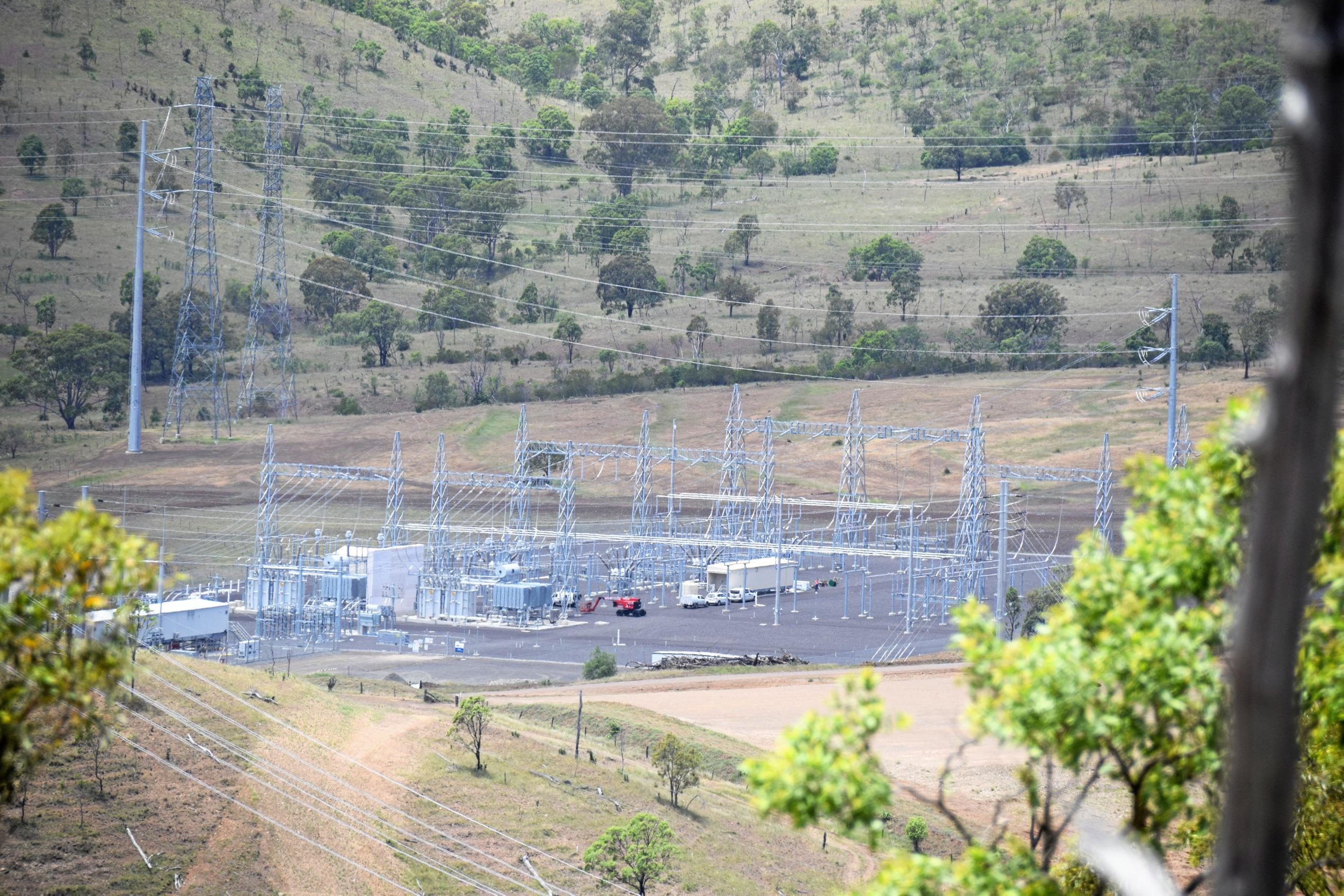 Sub-station where wind turbine's generated energy is stored. Picture: Matt Collins