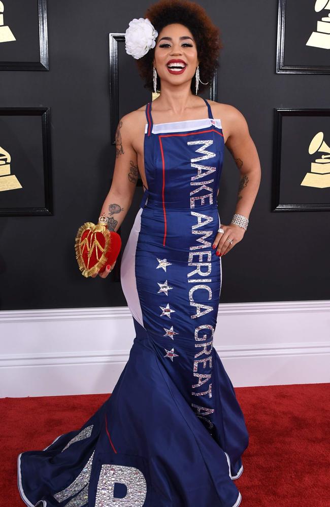 Joy Villa arrives for the 59th Grammy Awards pre-telecast. Picture: AFP