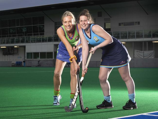 Hockey, Jean Flanagan (OHA) and Louisa Jacobson (NWG) will face off at the Hockey Centre from 2pm. Picture: Chris Kidd