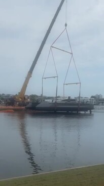 All-carbon catamaran built on Sunshine Coast sets sail