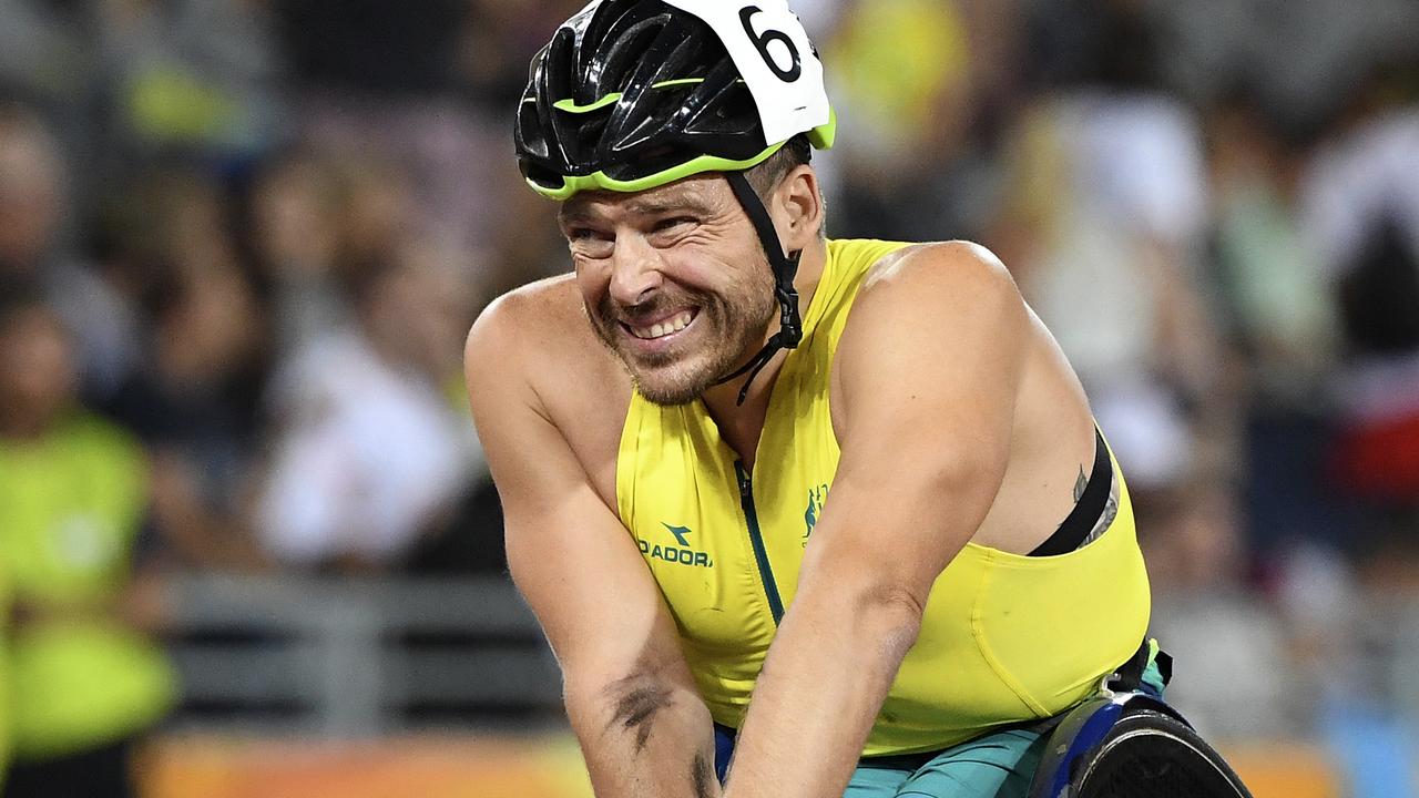 Kurt Fearnley won a silver medal in another inspiring performance in the men's T54 1500m Final at the XXI Commonwealth Games on the Gold Coast on Tuesday. Photo: Dean Lewins