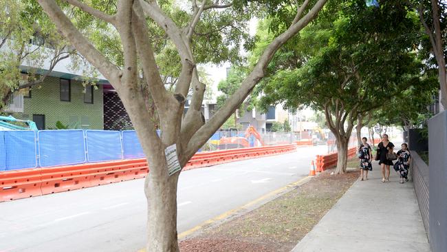 The work being carried out on Portman St, Zetland. Picture: Jeremy Piper