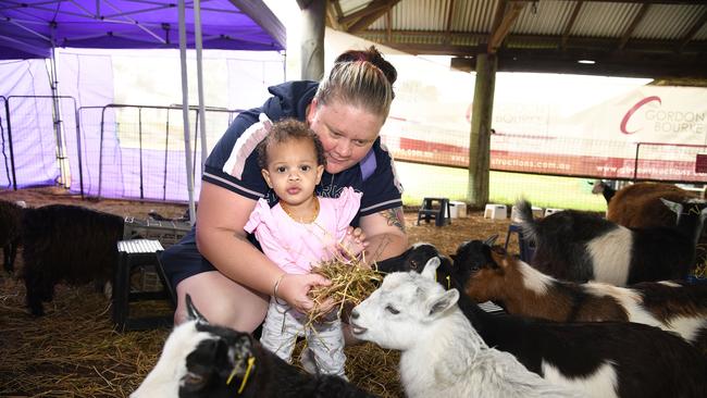 Zahlia and her mother Ashton Kunst. Heritage Bank Toowoomba Royal Show. Sunday March 27, 2022