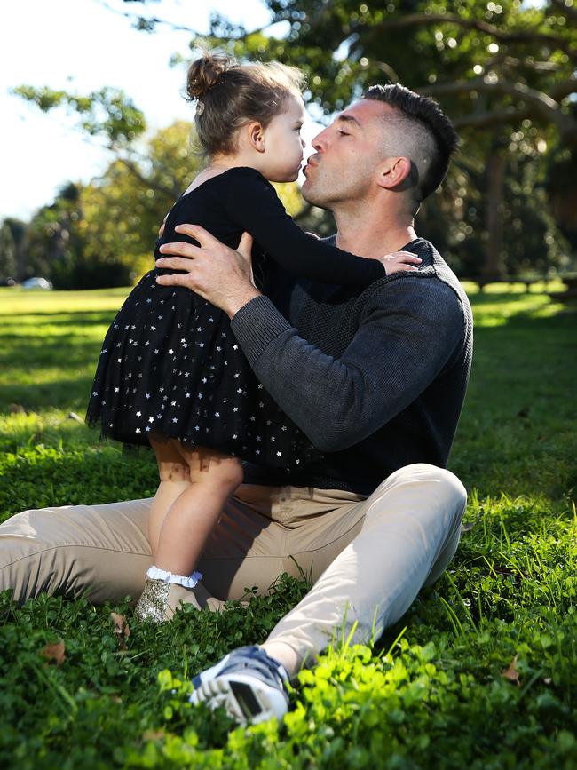 Anasta and Jodi share the custody of their daughter Aleeia. Picture: Tim Hunter