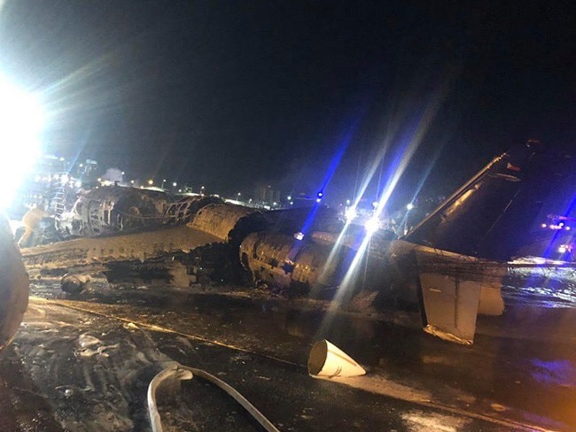 A picture of the Lion Air flight after the crash. Picture: Twitter