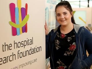 23/01/18 Patient Rhianna Mummery at the Hospital Research Foundation hub in the Royal Adelaide Hospital. photo Calum Robertson