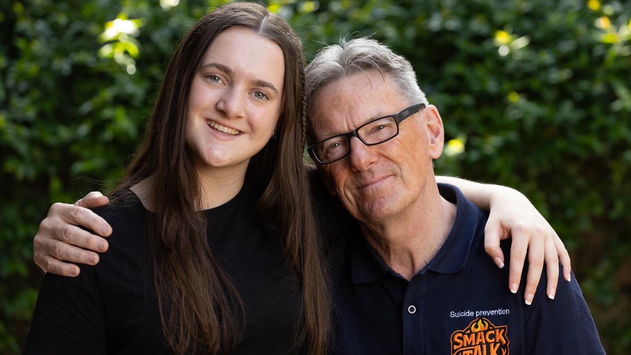 Wayne Holdsworth and daughter Daisy, 15. Picture: Jason Edwards