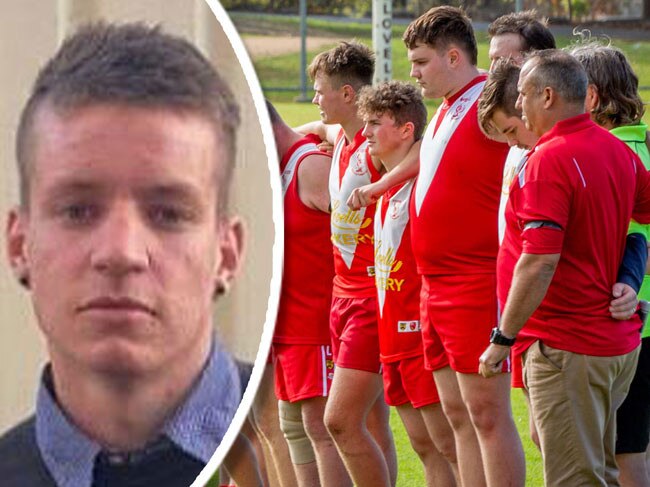 The 1 minute silence at the Birdwood v Macclesfield a Grade team following Loiacono's tragic death a fortnight ago. Pictured on 6th May 2023. Picture: Ben Clark