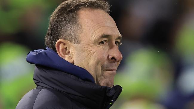 Raiders coach Ricky Stuart has an eye on the NRL finals. Picture: Mark Evans/Getty Images