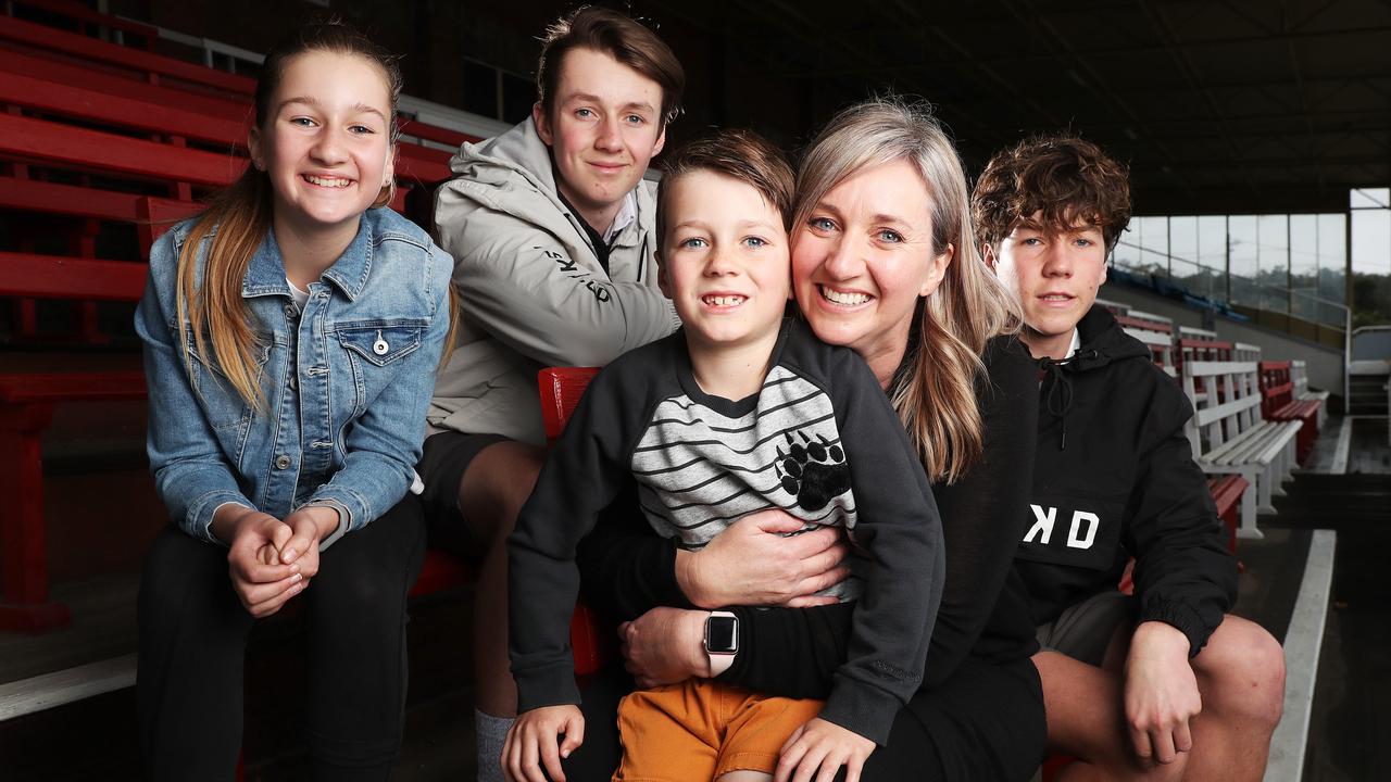 Gemma Cairns pictured with children Mia 10, Ryan, 16, Wil 7 and Jye 15, this week. Picture Nikki Davis-Jones