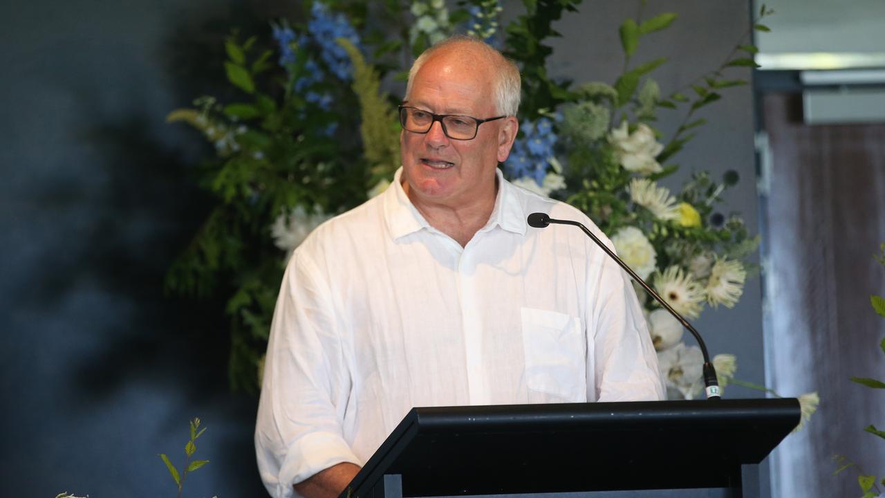 School friend and lifelong friend Ian Shimmin spoke at the memorial service to Chris Mackey. Picture: Alan Barber