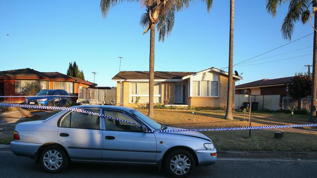 A car on the street has been taped into the crime scene zone. Picture: NCA NewsWire