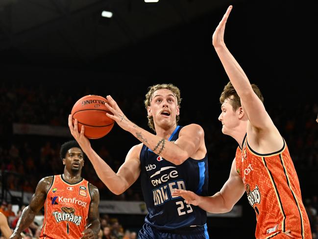 Luke Travers is a question mark for game one of the United double. Picture: Emily Barker/Getty Images