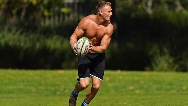 Melbourne Rebels’ Reece Hodge trains in isolation while Super Rugby is shutdown Picture: AAP