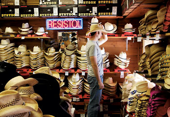 Boots and all ... it is Texas after all. Shopping at Allens Boots / Texas Tourism