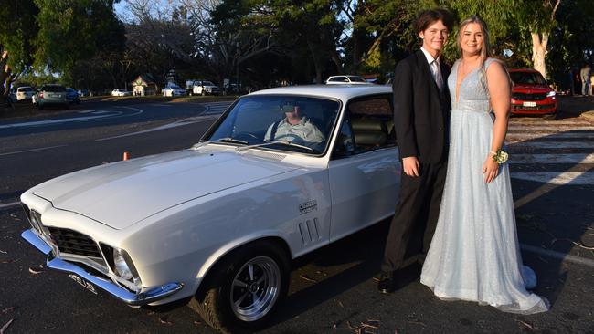 Justin Kernchan and Kayla Walker at Mirani State High School formal at Ocean International on September 8, 2023. Photo: Zoe Devenport