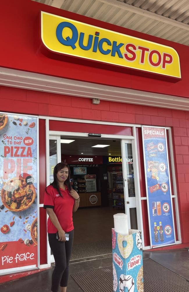 Marufa Muztaba was working at the United Servo in Coolalinga when a baby was born in the carpark. Picture: Bethany Griffiths