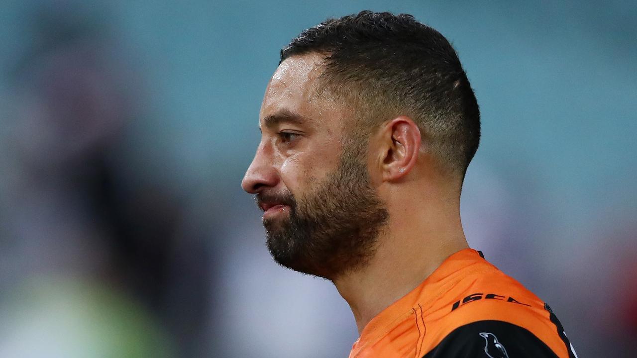 Benji Marshall of the Tigers looks on