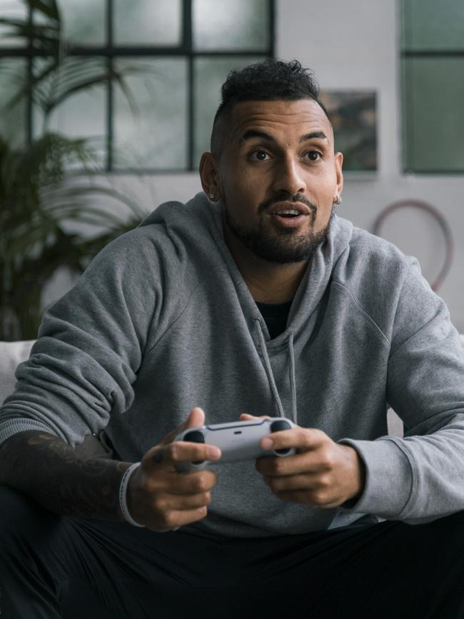 Aussie tennis star and avid gamer Nick Kyrgios appears in a commercial for the new PS5.