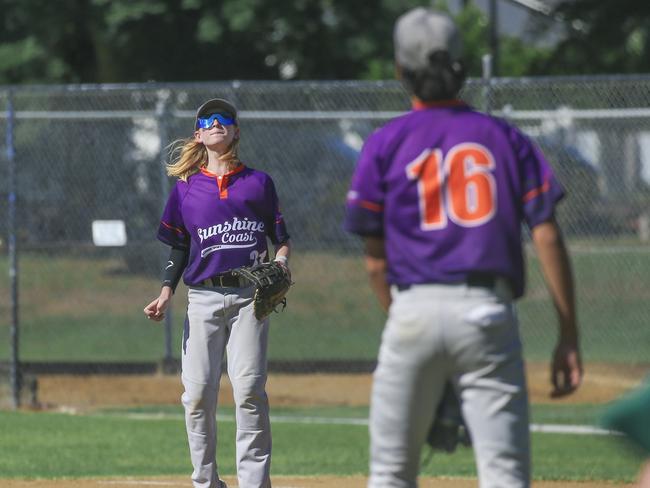 Met North V Sunshine Coast at the 12-14 years QLD School Sport 12-14 years Baseball Championships at Benowa. Picture: Glenn Campbell