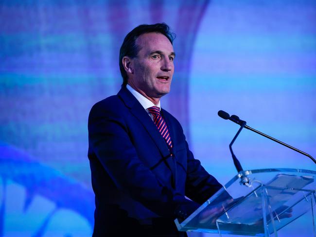 AFL CEO Andrew Dillon speaks during the 2025 Season Launch. Picture: Getty Images.