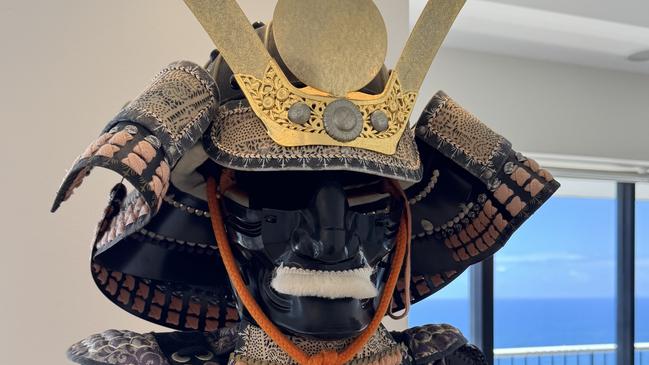 This full size Samurai suit will not be part of the sale. Photo: Kathleen Skene