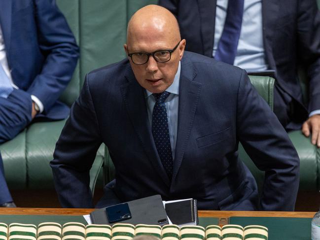 CANBERRA, AUSTRALIA - NewsWire Photos MARCH 22, 2023: Opposition Leader Peter Dutton and Prime Minister Anthony Albanese during Question Time in the House of Representatives in Parliament House in Canberra.Picture: NCA NewsWire / Gary Ramage