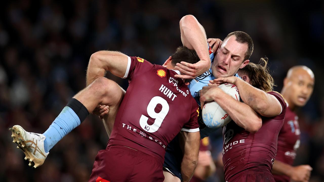 Isaah Yeo has been relegated to the bench for the Blues in Origin I. Picture: Getty Images