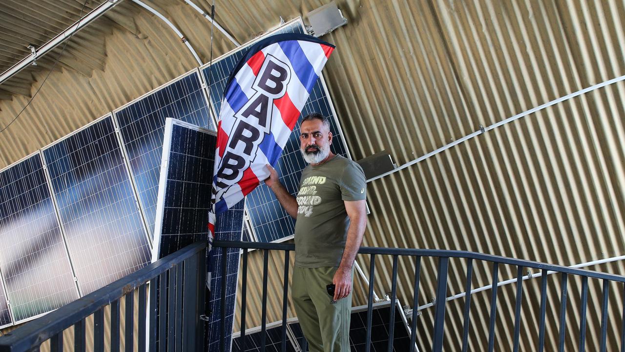 Fresh and Faded Barber Shop Owner Haitham Sudany is in shock at the damage to the Bringelly Village, where his Barber shop of only two months is located. Photo by: NCA Newswire /Gaye Gerard