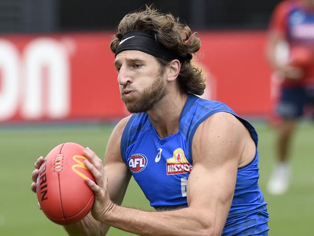 Marcus Bontempelli at training with the Western bulldogs at Whitten Oval. Picture: Andrew Henshaw