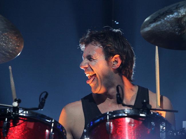 Powderfinger farewell concert at the Derwent Entertainment Centre (DEC), drummer Jon Coghill