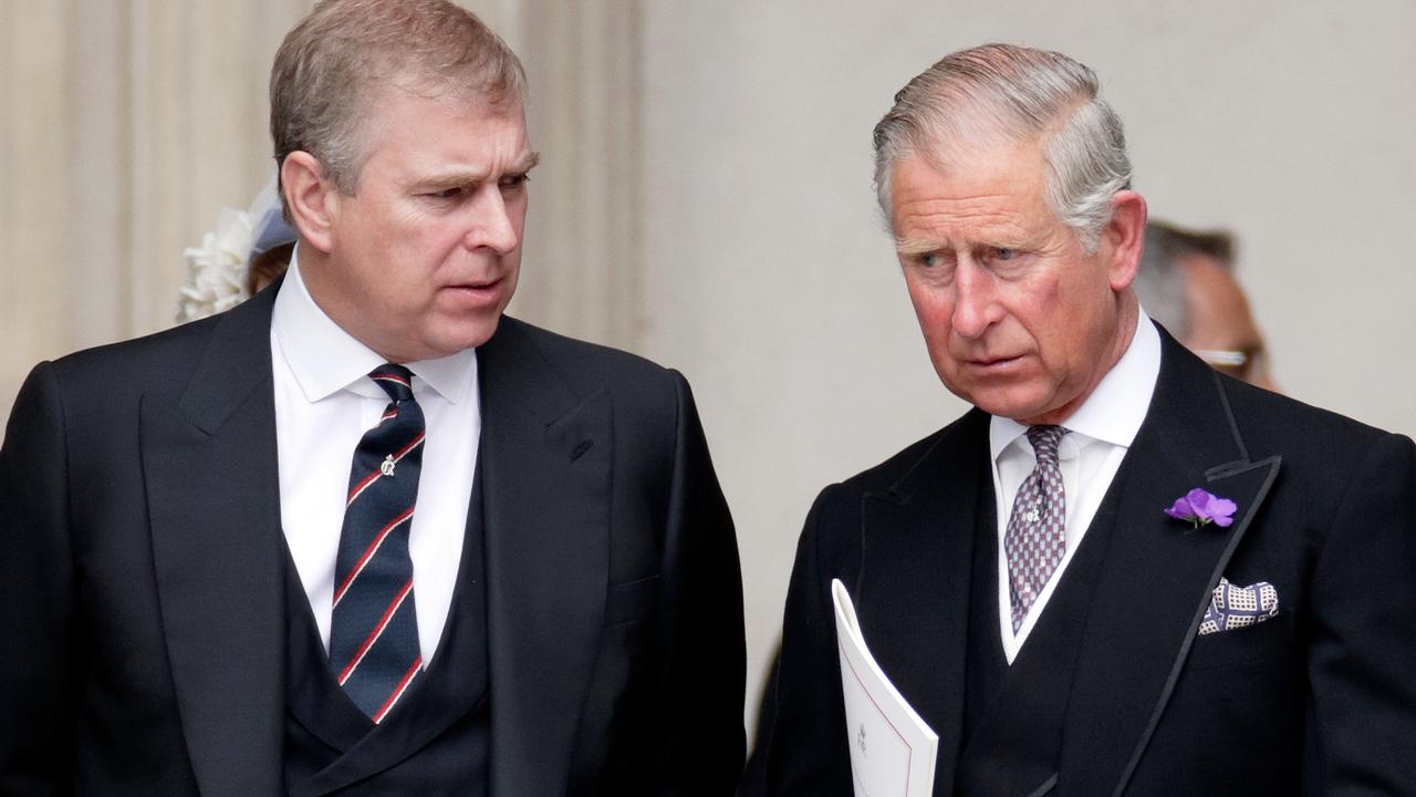 Prince Andrew and Prince Charles attend a Service of Thanksgiving to celebrate the Queen’s Diamond Jubilee at St Paul's Cathedral on June 5, 2012 in London. Picture: Max Mumby/Indigo/Getty Images.